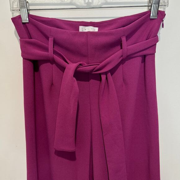 Leith (Nordstrom) Magenta Pink/Purple Wide Leg Pants with Tie, Women's SMALL - Picture 2 of 6